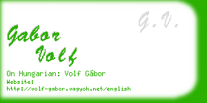gabor volf business card