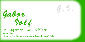 gabor volf business card